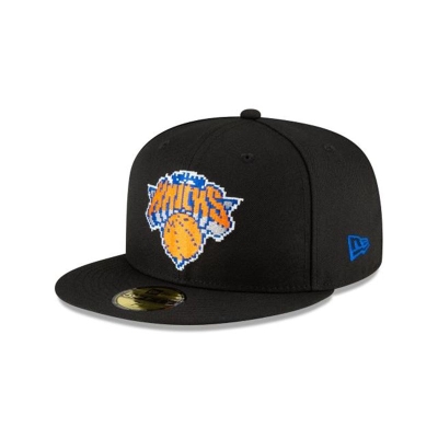New York Knicks Gorra | New Era NBA Pixel 59fifty Fitted Cap Mexico - Negros